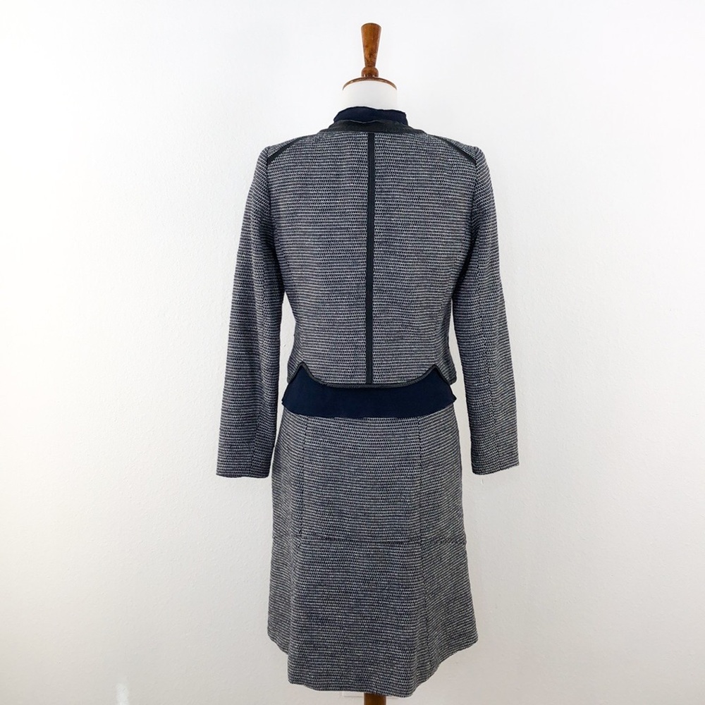 Etcetera Blue Tweed Like Skirt and Jacket Set - Picture 4 of 10